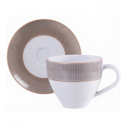 Xícara 100ml Café Aurum Em Porcelana Decorada Tramontina